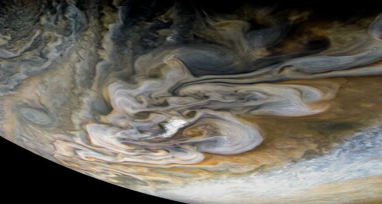Nubes y gas en el planeta Júpiter